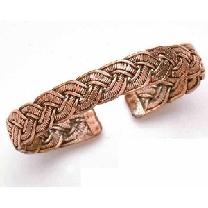 Indian bracelet - copper braids bracelet