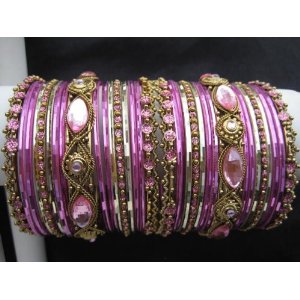 Indian bangles bracelet - pink color